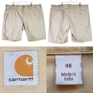 Carhartt Cargo Shorts Mens Size 46 Heavy Canvas Cotton Relaxed Khaki Tan